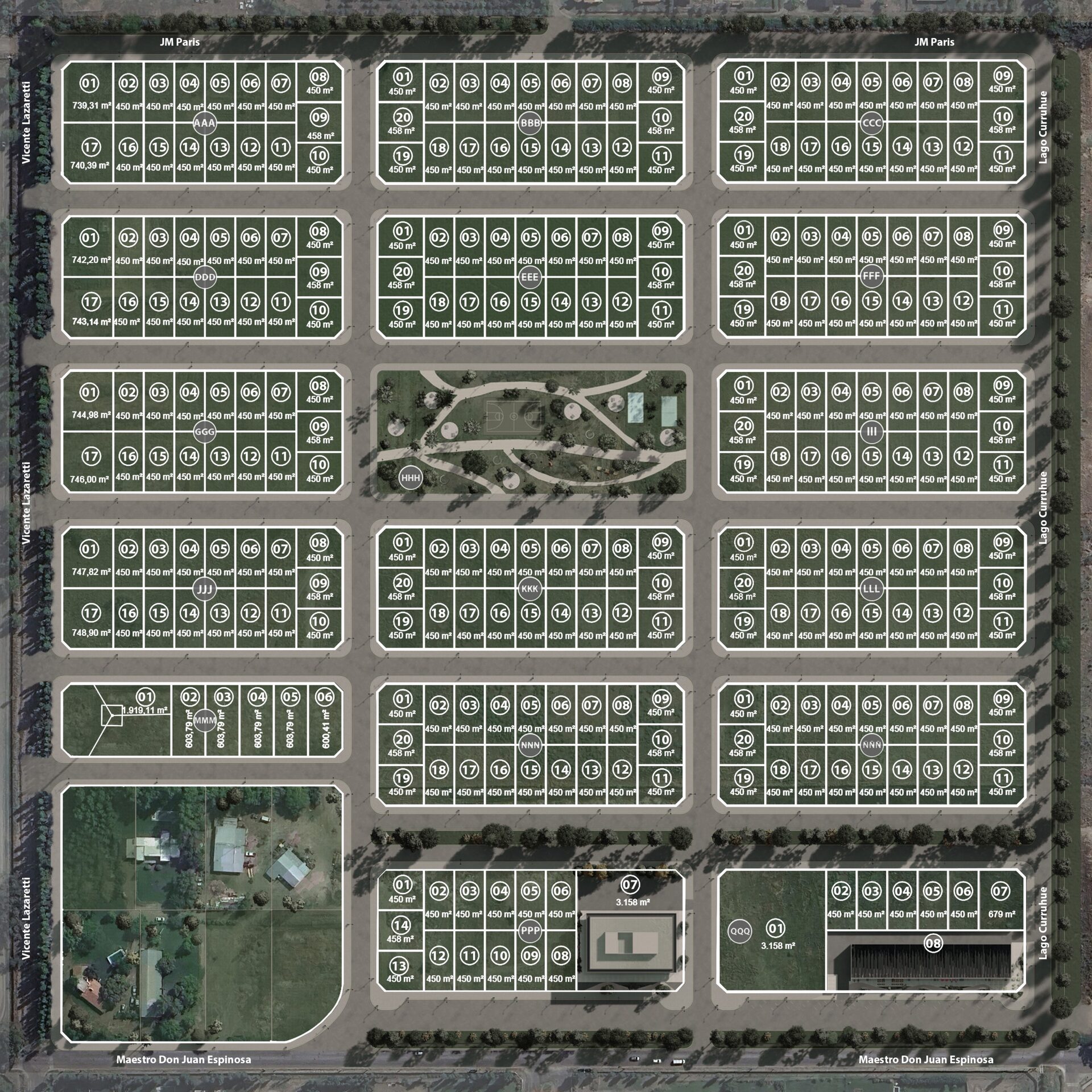 Plano general del loteo