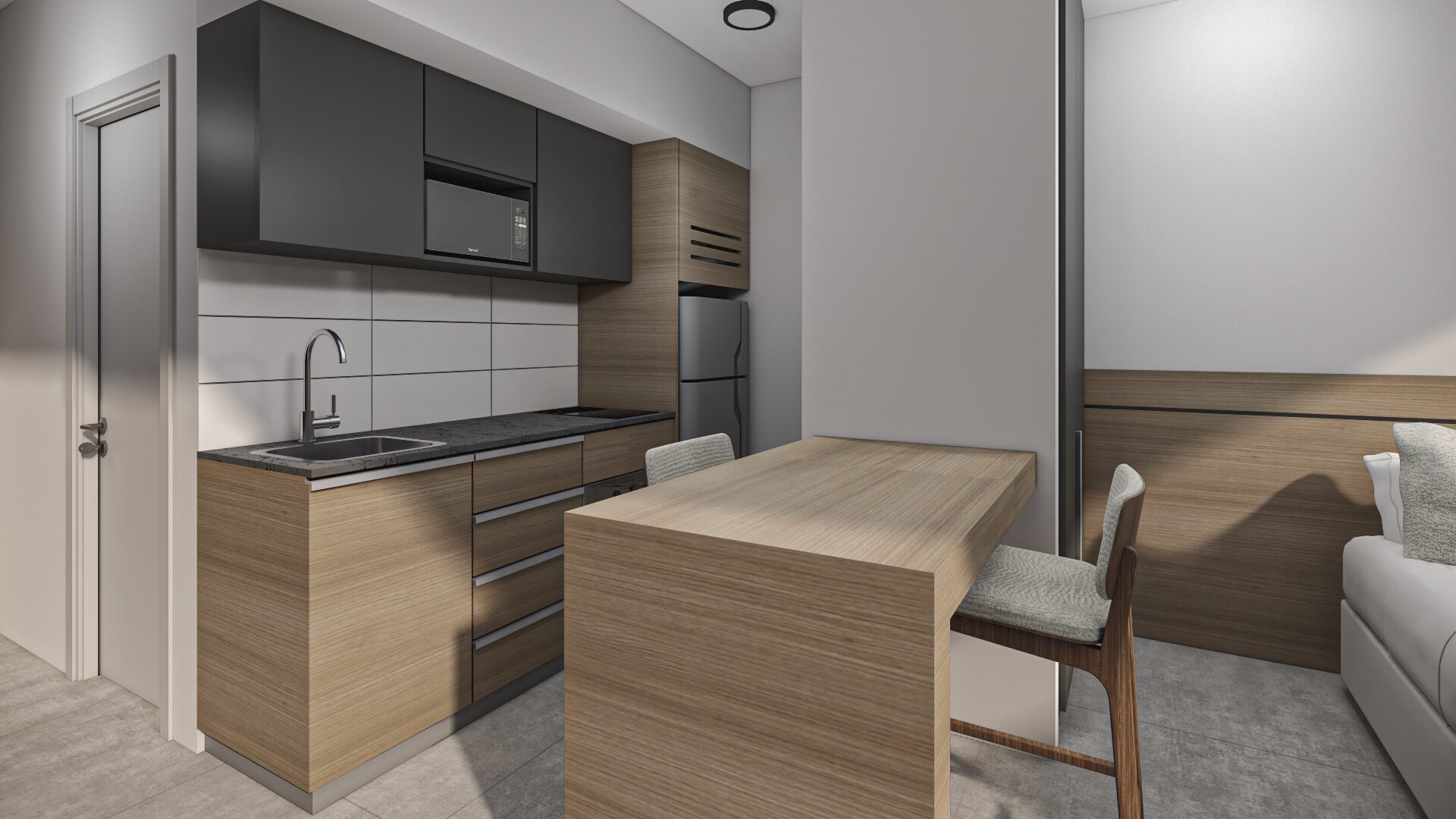 Entre Bardas II - Render vista lateral